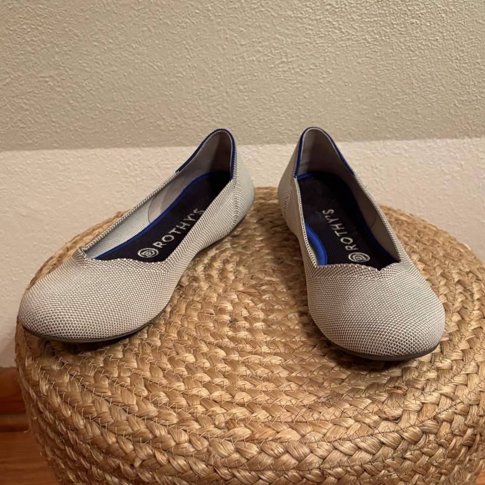Rothy’s “The Flat” Grayish Beige, size 9